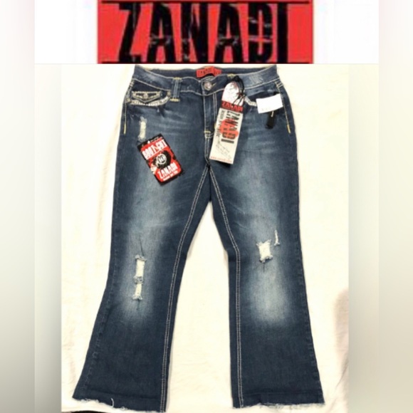 ZANADI women’s embellished boot cut jeans dark wash size 10 NWT - Picture 1 of 15